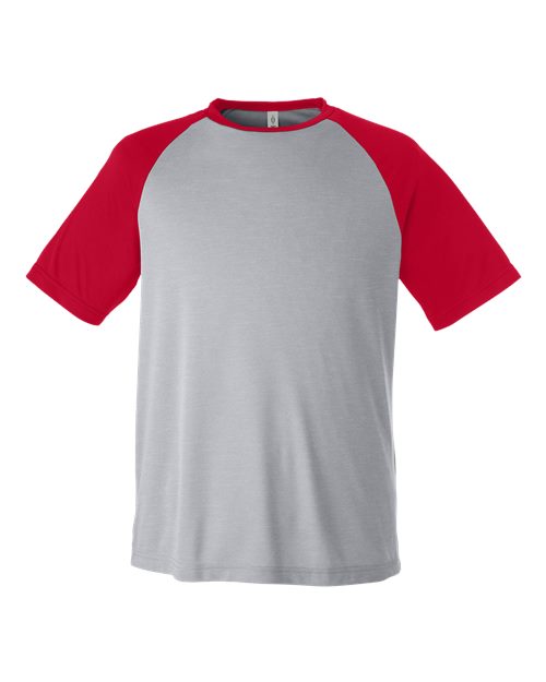 Team 365 TT62 - Athletic Heather/ Sport Red