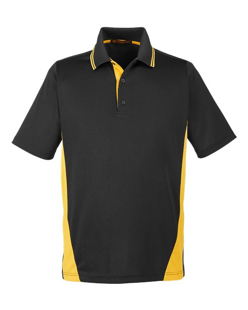 Harriton M386 - Black/ Sunray Yellow
