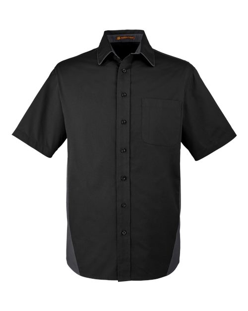 Harriton M586 - Black/ Dark Charcoal