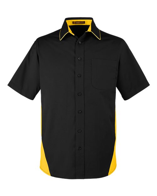 Harriton M586 - Black/ Sunray Yellow