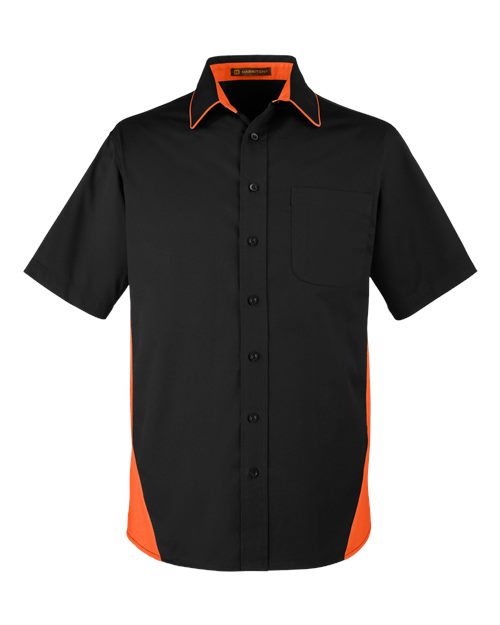 Harriton M586 - Black/ Team Orange