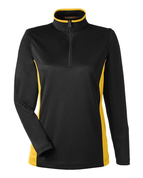 Harriton M786W - Black/ Sunray Yellow