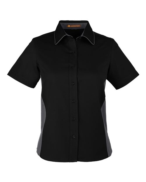 Harriton M586W - Black/ Dark Charcoal