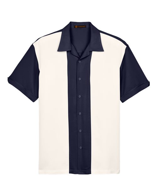 Harriton M575 - Navy/ Cream