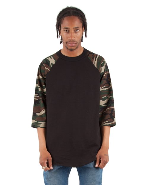 Shaka Wear SHRAGCM - Black/ Camo Green