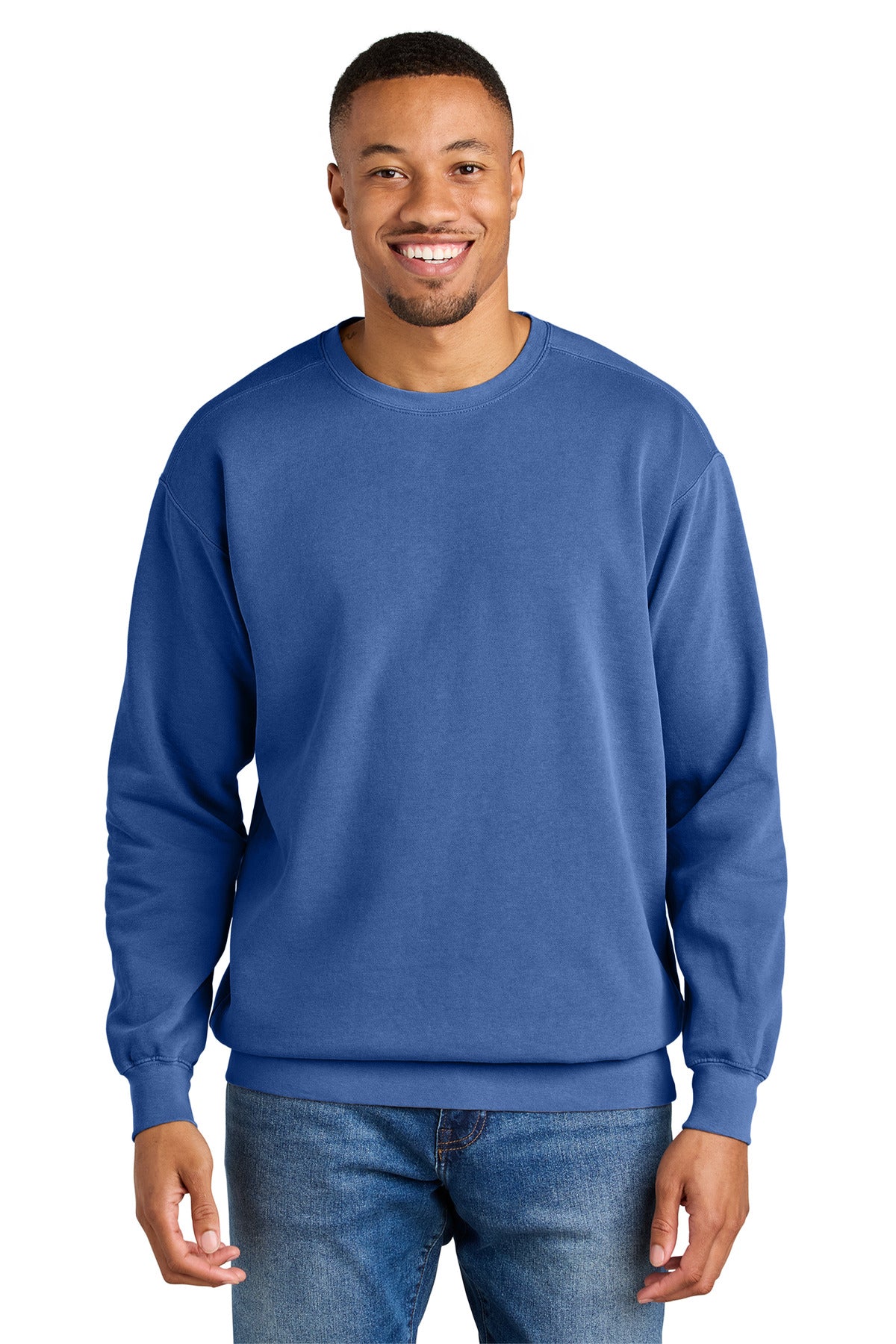 COMFORT COLORS  Ring Spun Crewneck Sweatshirt. 1566 - Flo Blue