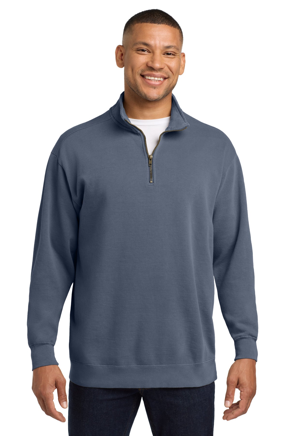 COMFORT COLORS  Ring Spun 1/4-Zip Sweatshirt. 1580 - Blue Jean