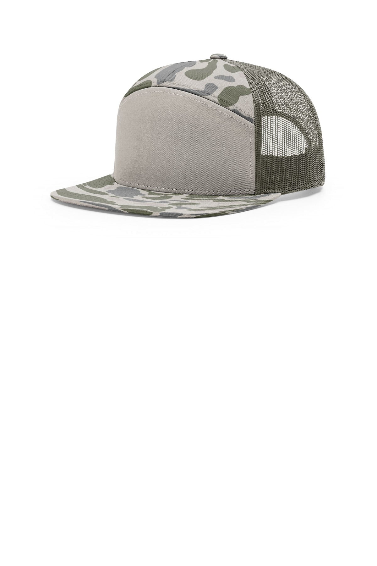 Richardson Printed 7-Panel Trucker 168P - Marsh Duck Camo/ Loden