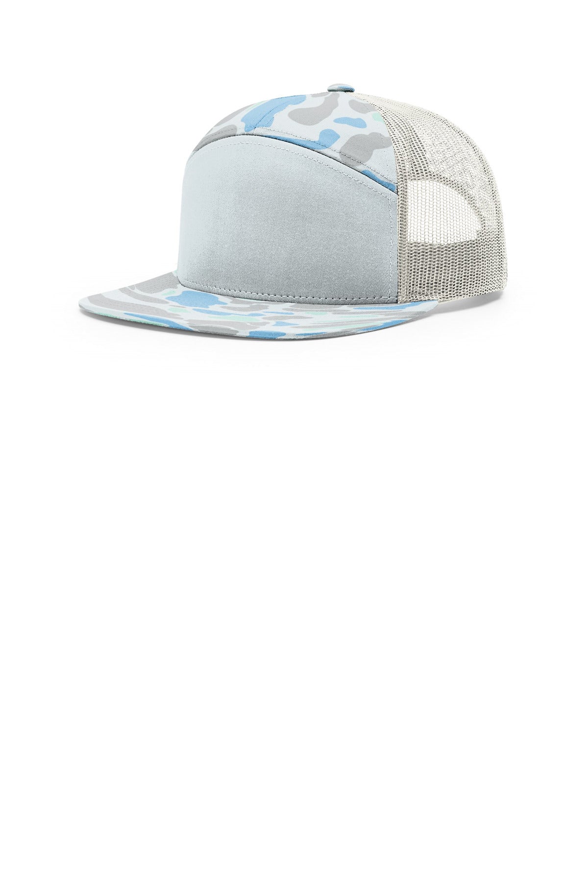 Richardson Printed 7-Panel Trucker 168P - Saltwater Duck Camo/ Ice Grey