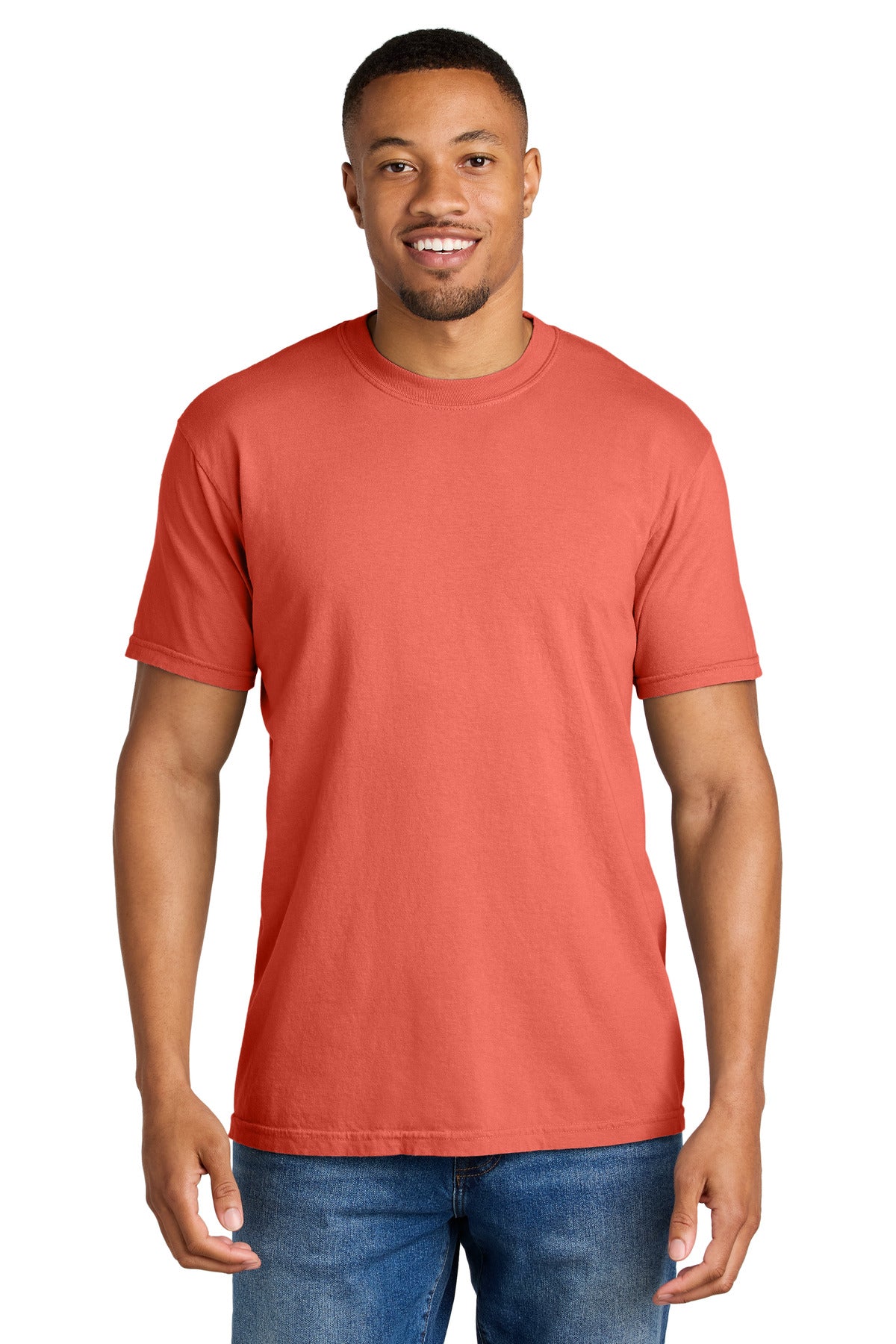 COMFORT COLORS  Heavyweight Ring Spun Tee. 1717 - Bright Salmon