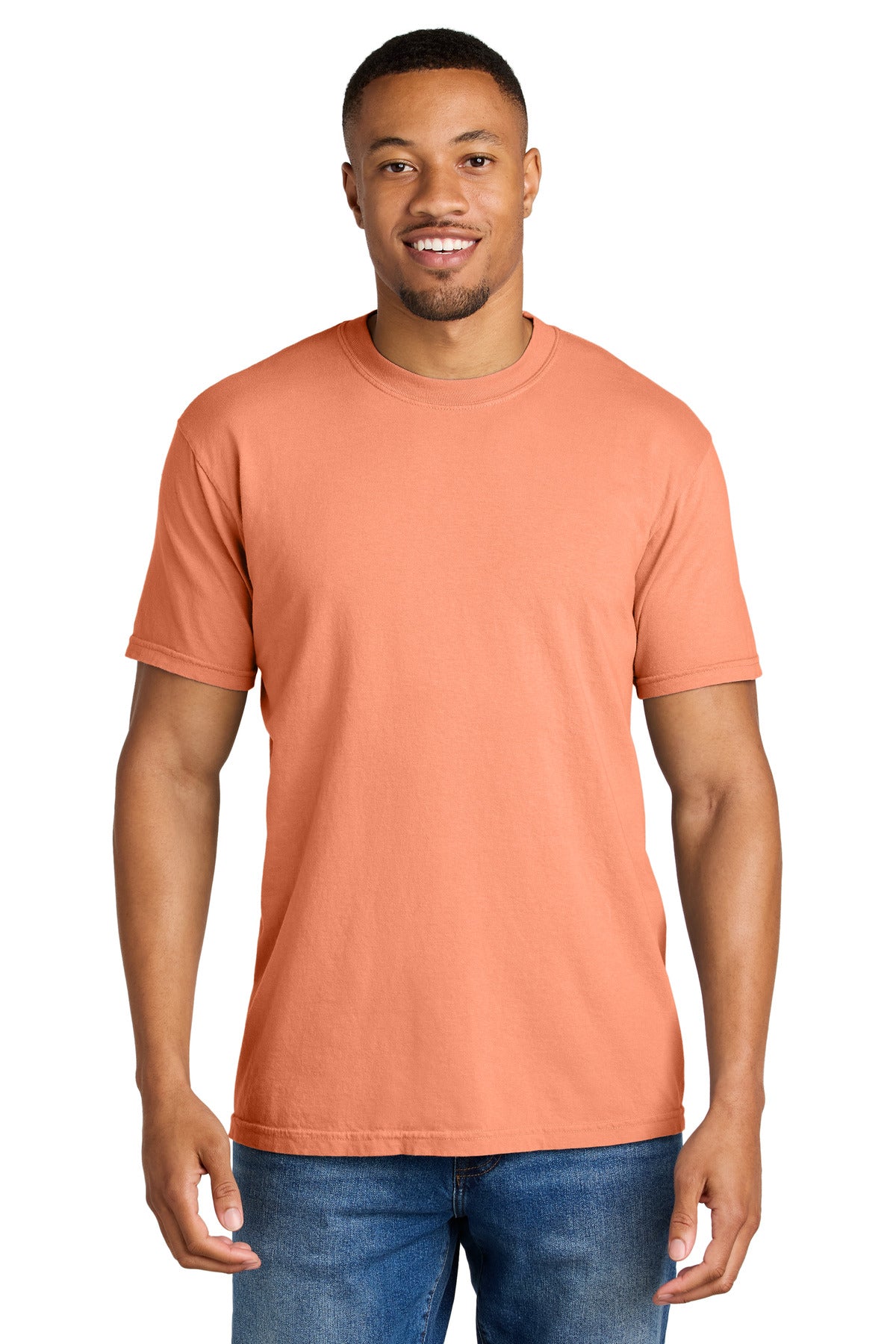 COMFORT COLORS  Heavyweight Ring Spun Tee. 1717 - Neon Cantaloupe