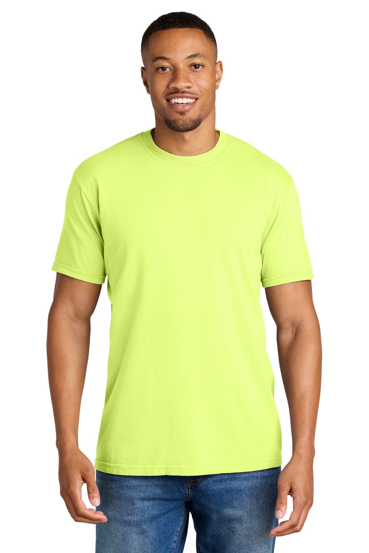 COMFORT COLORS  Heavyweight Ring Spun Tee. 1717 - Neon Lemon