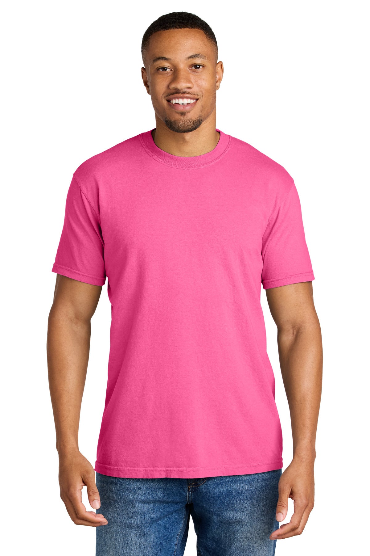 COMFORT COLORS  Heavyweight Ring Spun Tee. 1717 - Neon Pink