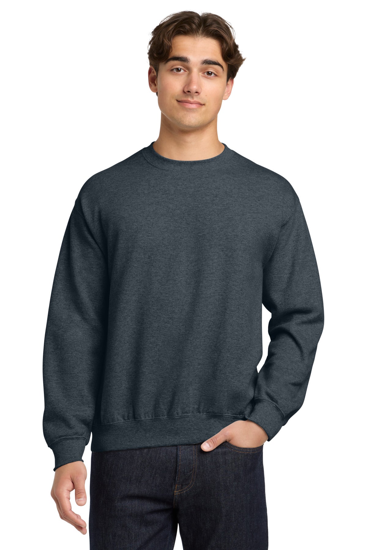 Gildan Heavy Blend Crewneck Sweatshirt.  18000 - Dark Heather