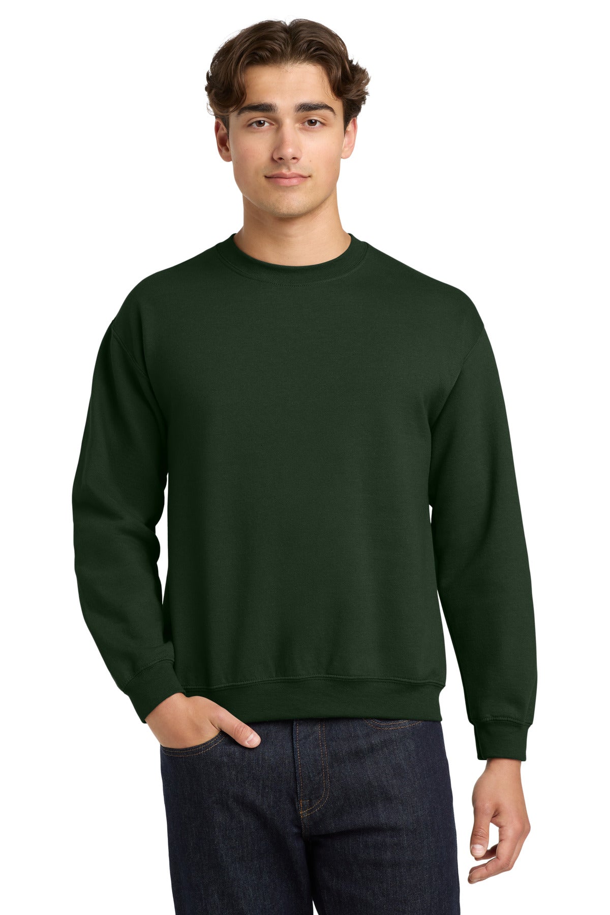 Gildan Heavy Blend Crewneck Sweatshirt.  18000 - Forest Green