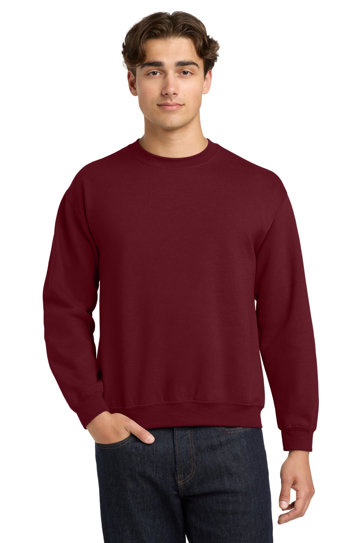 Gildan Heavy Blend Crewneck Sweatshirt.  18000 - Garnet