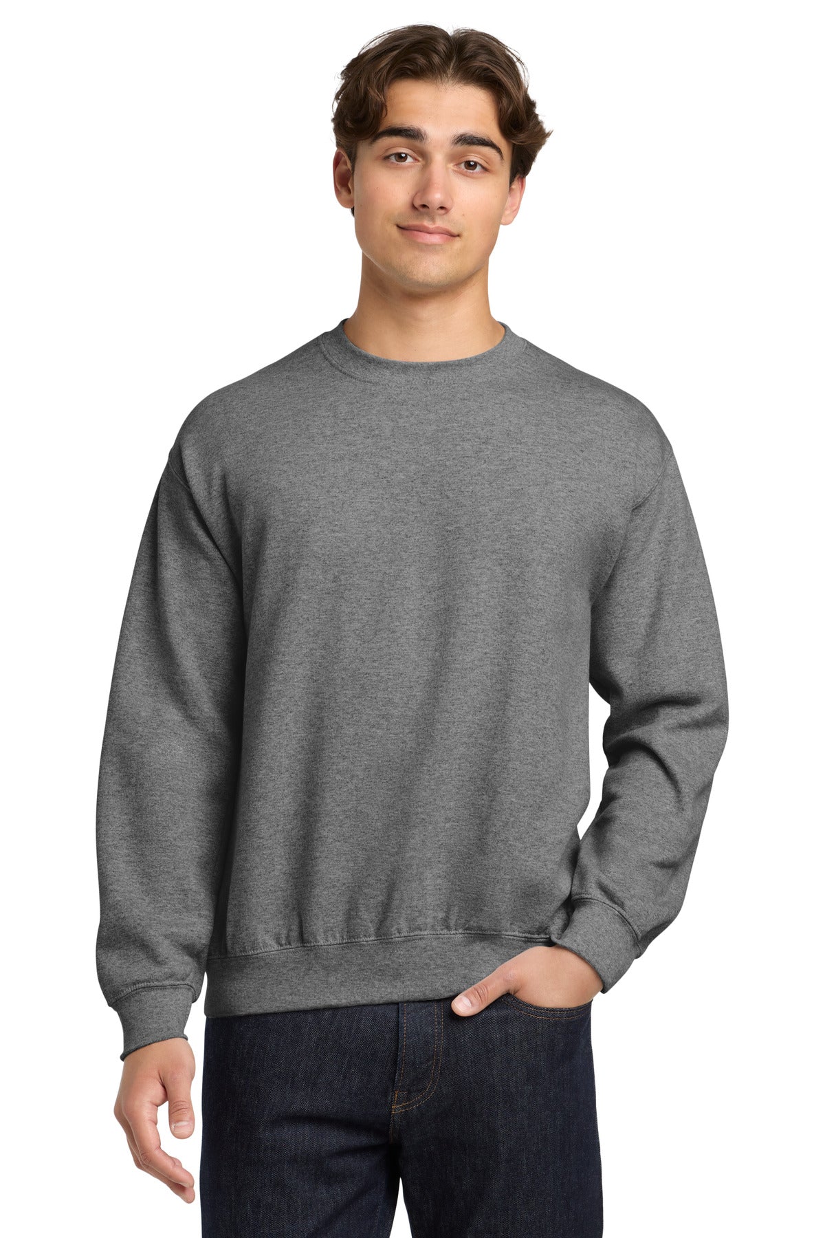 Gildan Heavy Blend Crewneck Sweatshirt.  18000 - Graphite Heather