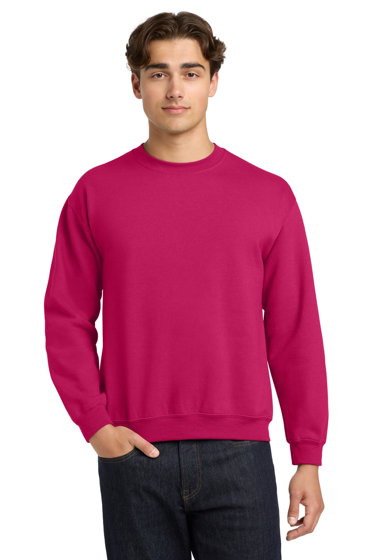 Gildan Heavy Blend Crewneck Sweatshirt.  18000 - Heliconia