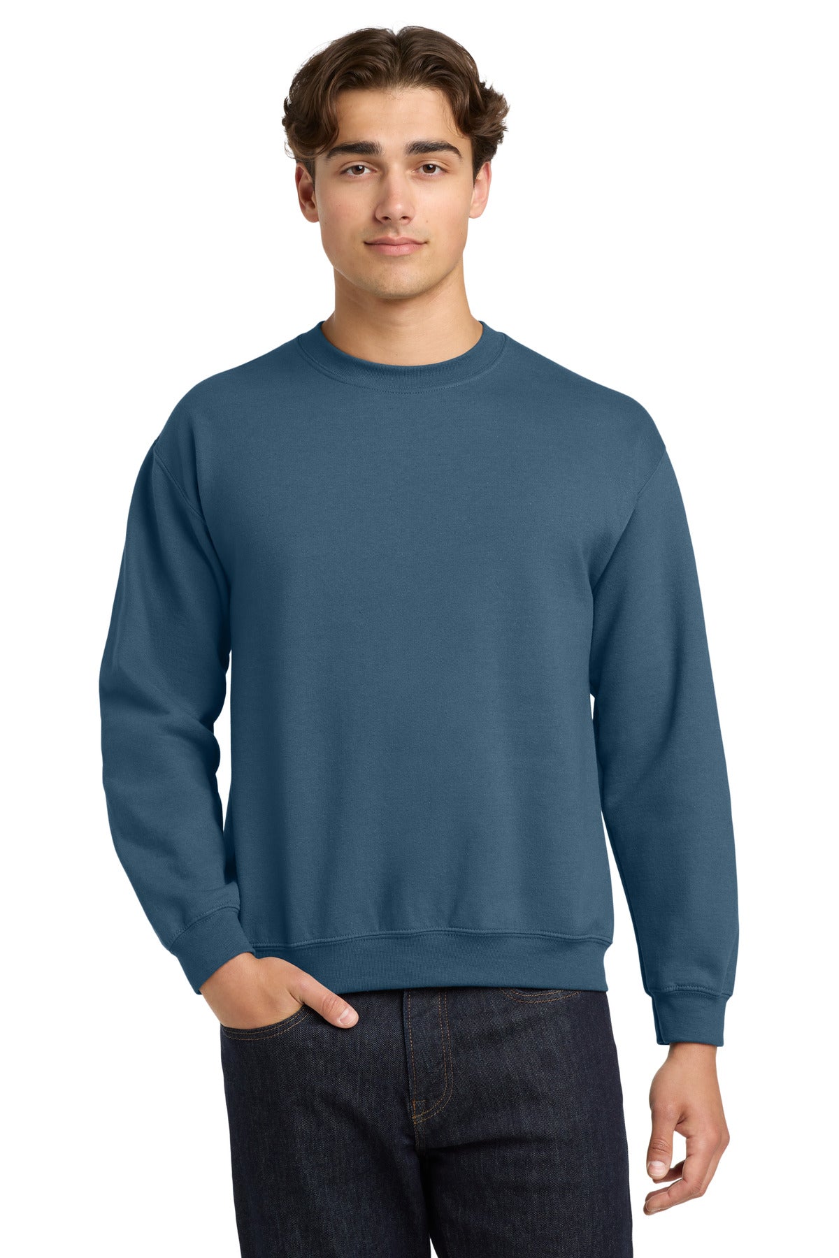 Gildan Heavy Blend Crewneck Sweatshirt.  18000 - Indigo Blue