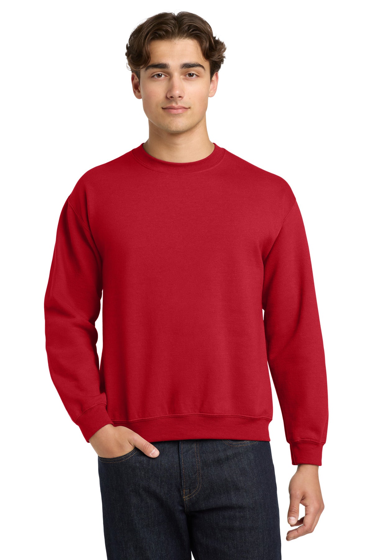 Gildan Heavy Blend Crewneck Sweatshirt.  18000 - Red