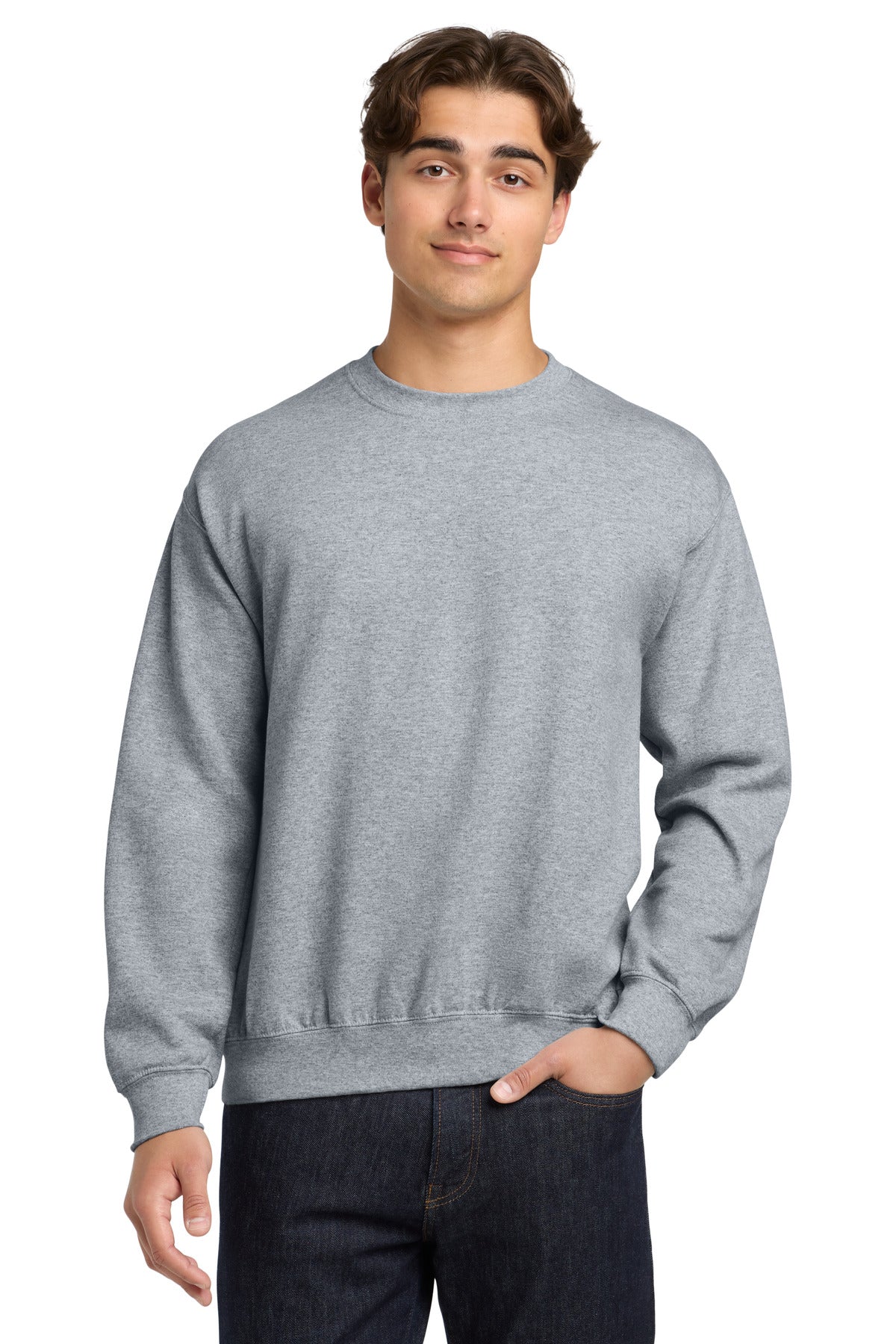Gildan Heavy Blend Crewneck Sweatshirt.  18000 - Sport Grey