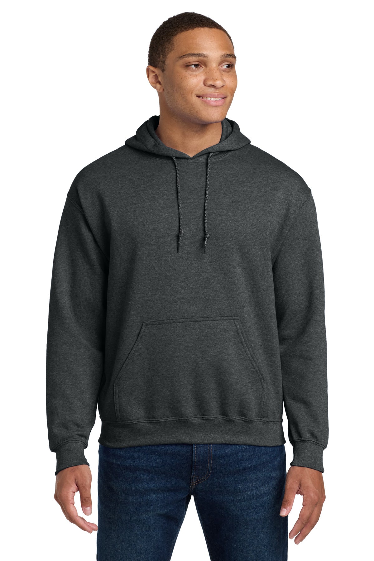 Gildan - Heavy Blend Hooded Sweatshirt.  18500 - Fan Charcoal Heather