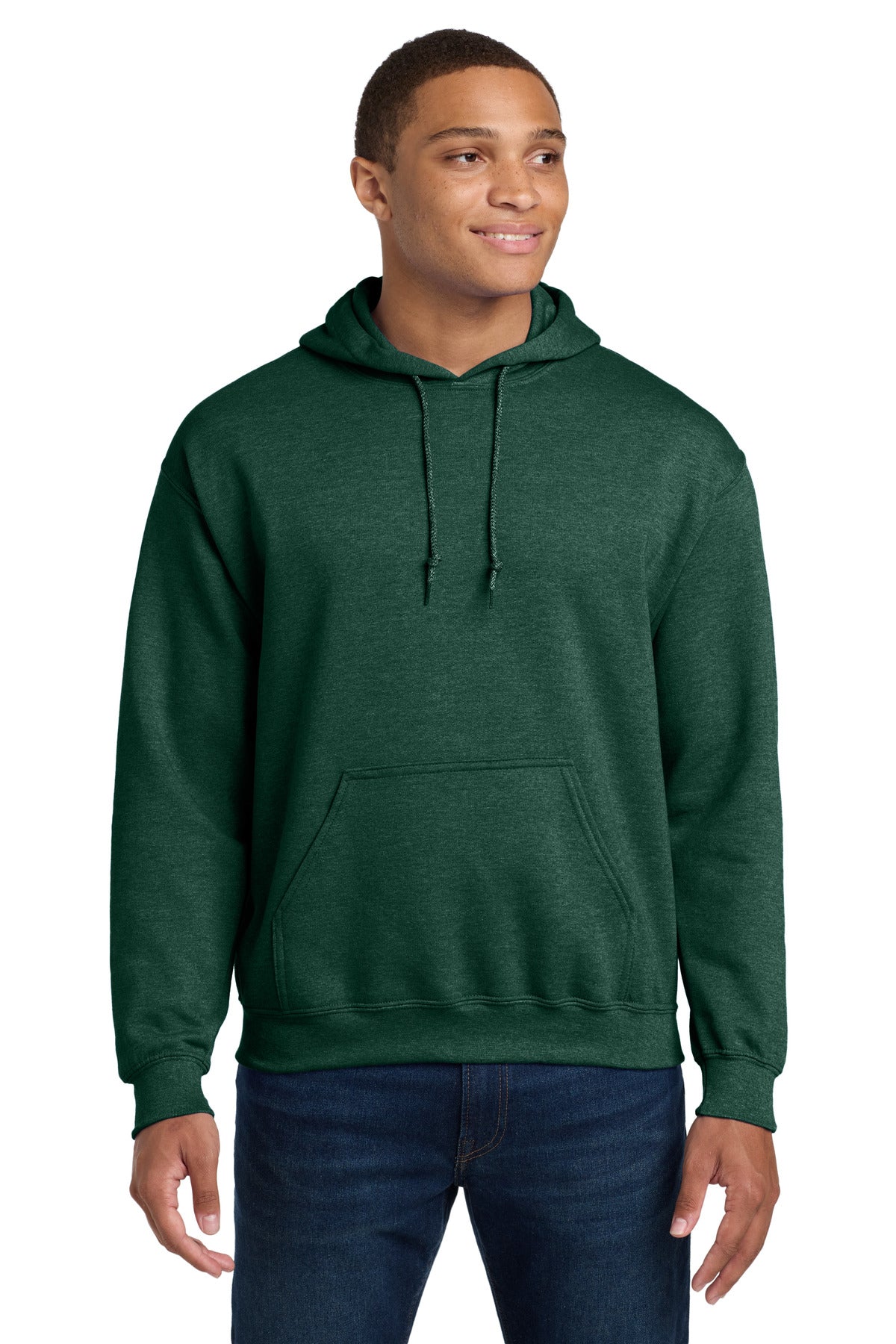 Gildan - Heavy Blend Hooded Sweatshirt.  18500 - Heather Dark Green