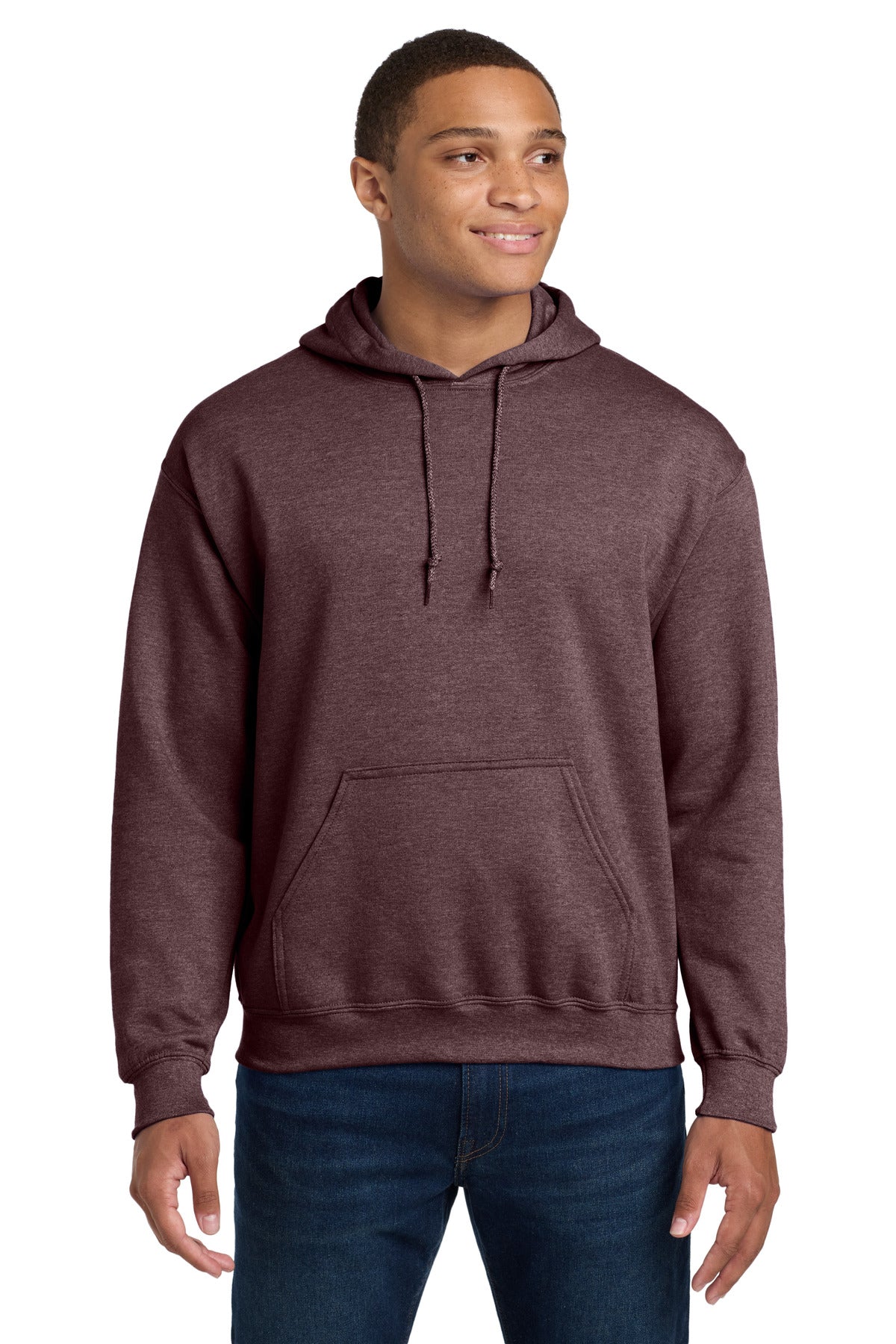 Gildan - Heavy Blend Hooded Sweatshirt.  18500 - Heather Dark Maroon