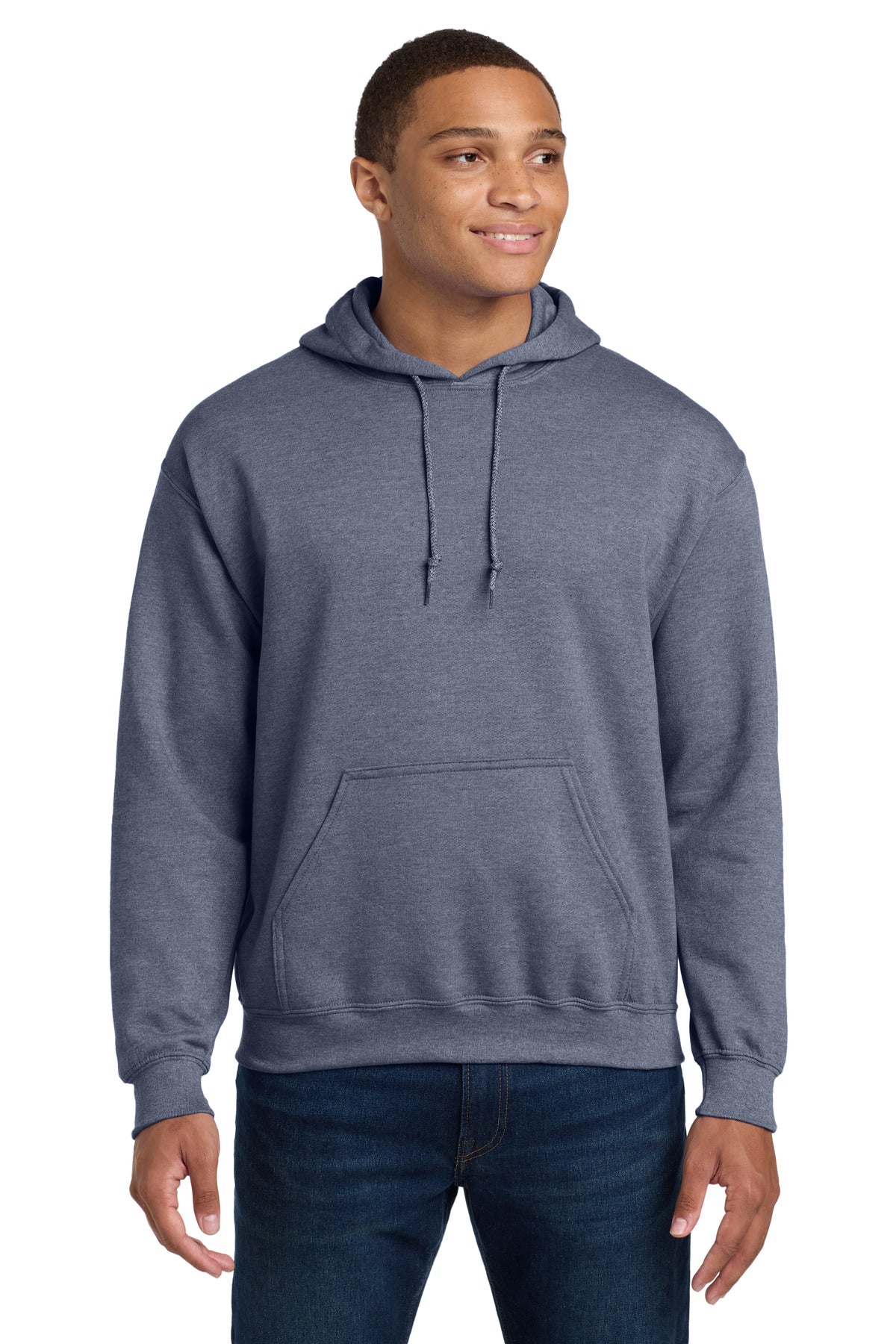 Gildan - Heavy Blend Hooded Sweatshirt.  18500 - Heather Dark Navy