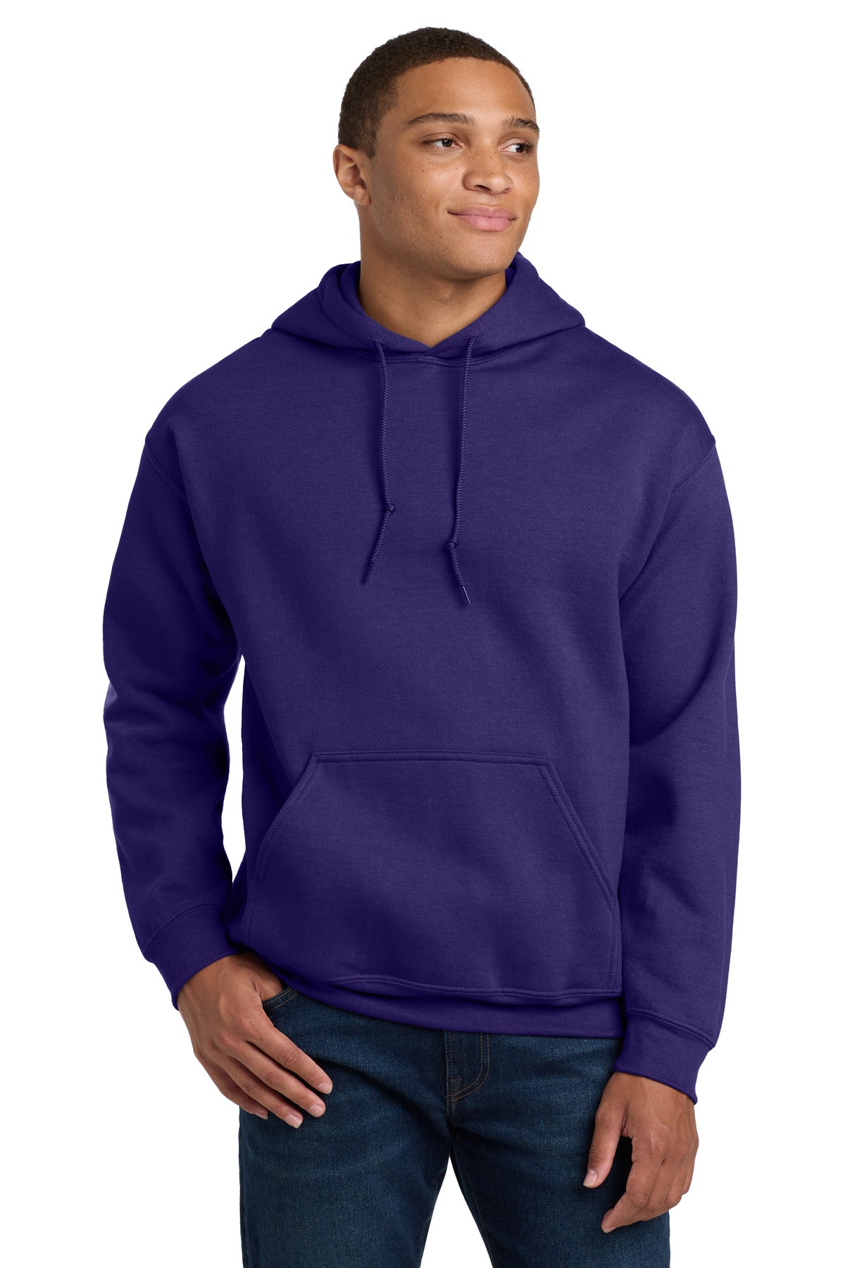 Gildan - Heavy Blend Hooded Sweatshirt.  18500 - Purple