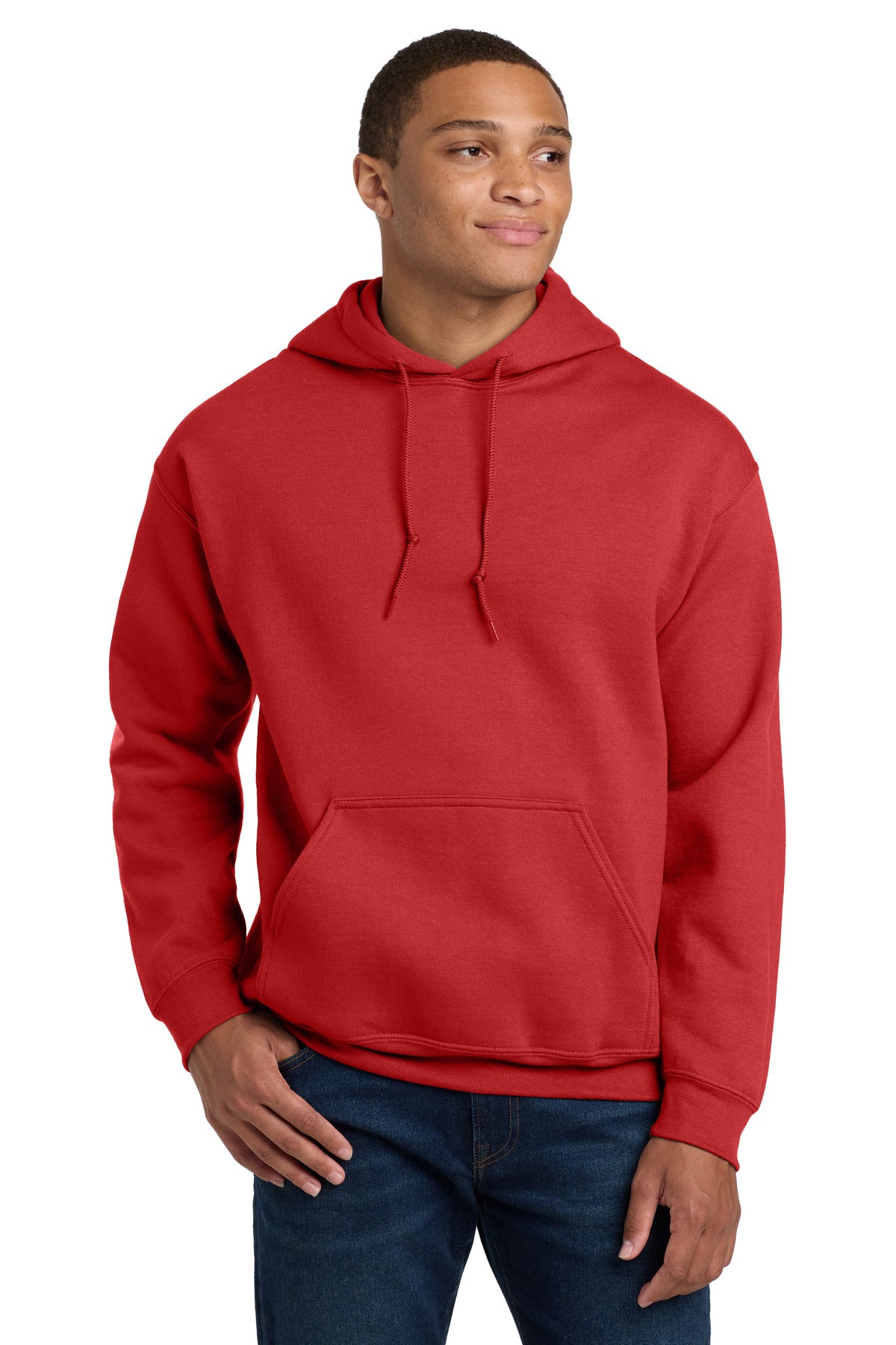 Gildan - Heavy Blend Hooded Sweatshirt.  18500 - Red