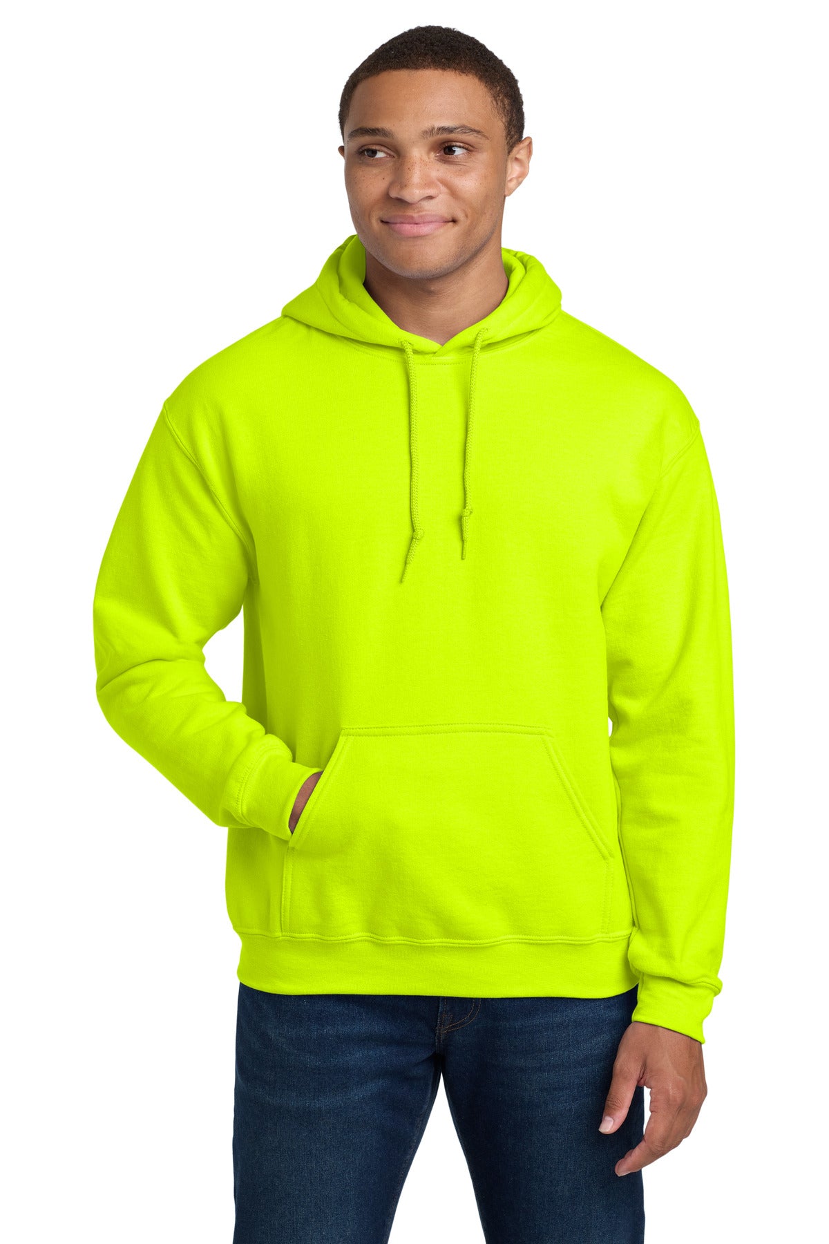 Gildan - Heavy Blend Hooded Sweatshirt.  18500 - Safety Green