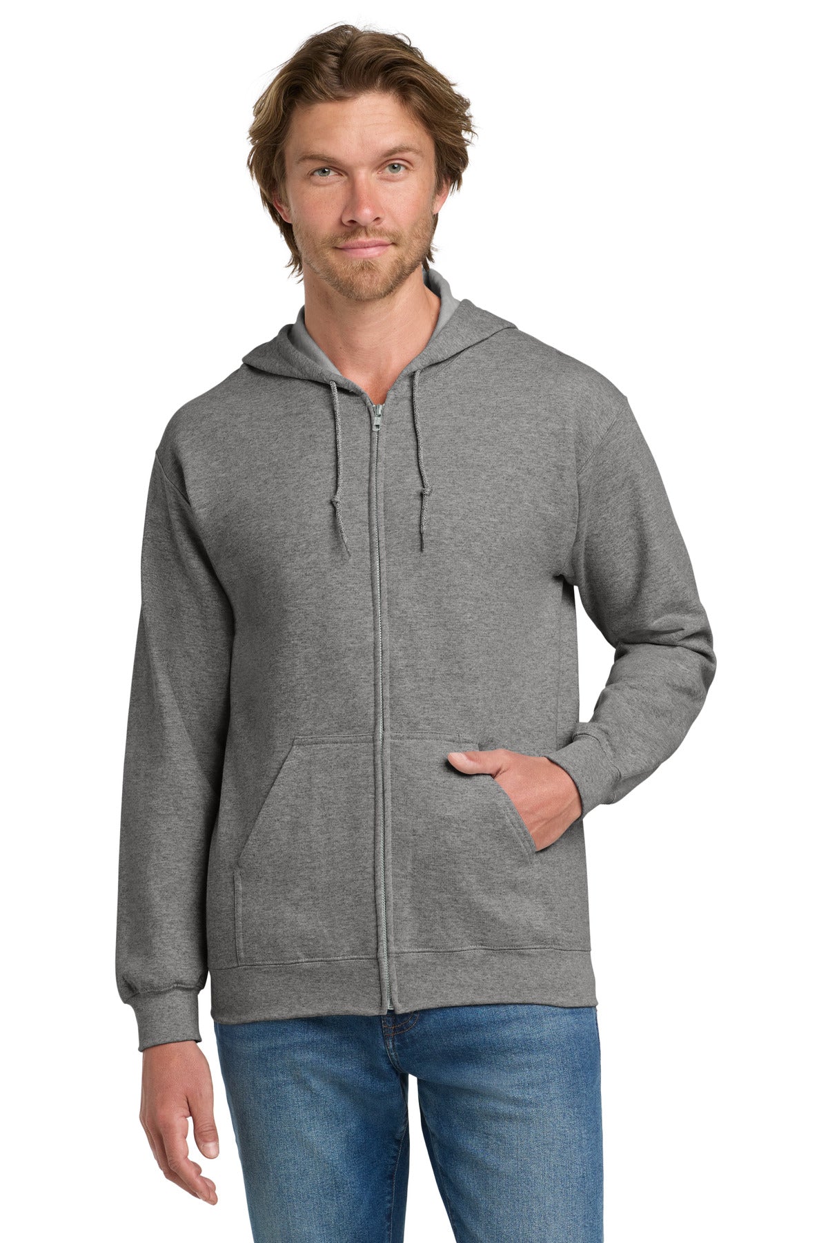 Gildan - Heavy Blend Full-Zip Hooded Sweatshirt. 18600 - Graphite Heather