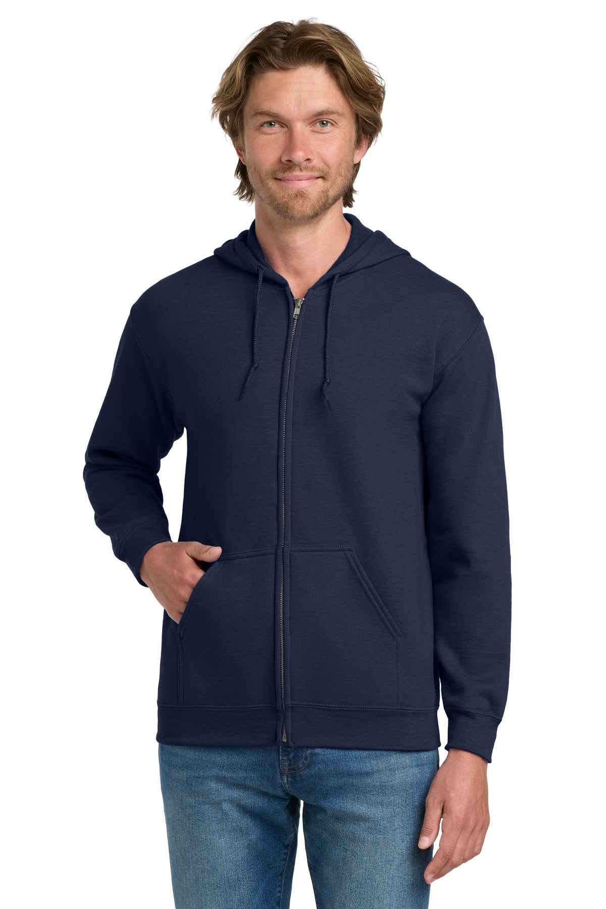 Gildan - Heavy Blend Full-Zip Hooded Sweatshirt. 18600 - Navy