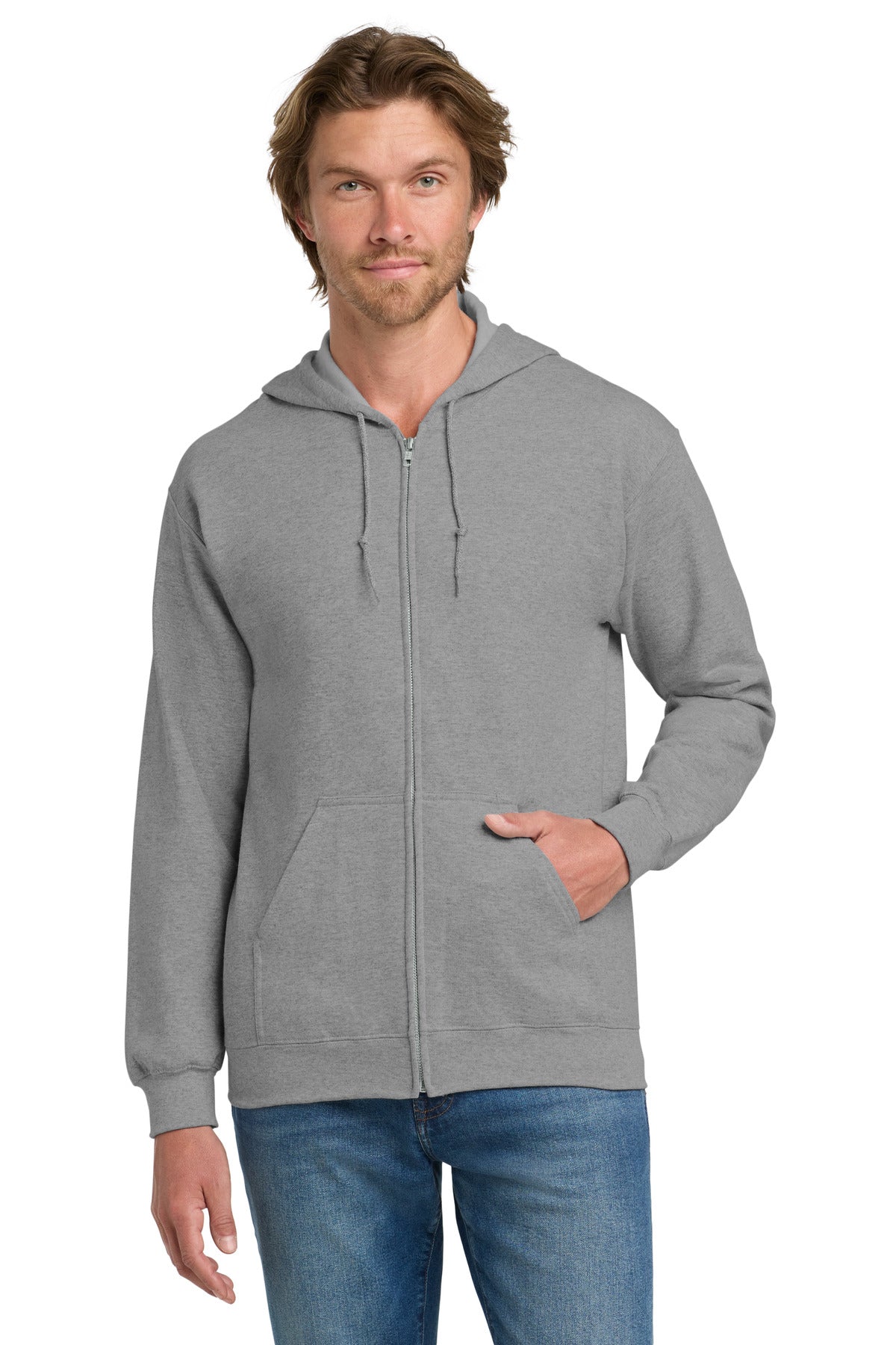 Gildan - Heavy Blend Full-Zip Hooded Sweatshirt. 18600 - Sport Grey
