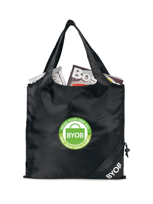 Latitudes Foldaway Shopper - Black