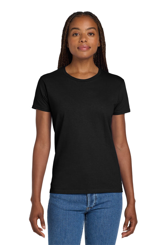 Gildan Women's Ultra Cotton 100% US Cotton T-Shirt. 2000L - Black