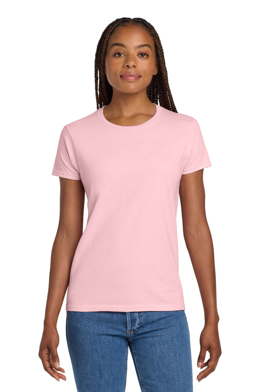 Gildan Women's Ultra Cotton 100% US Cotton T-Shirt. 2000L - Light Pink