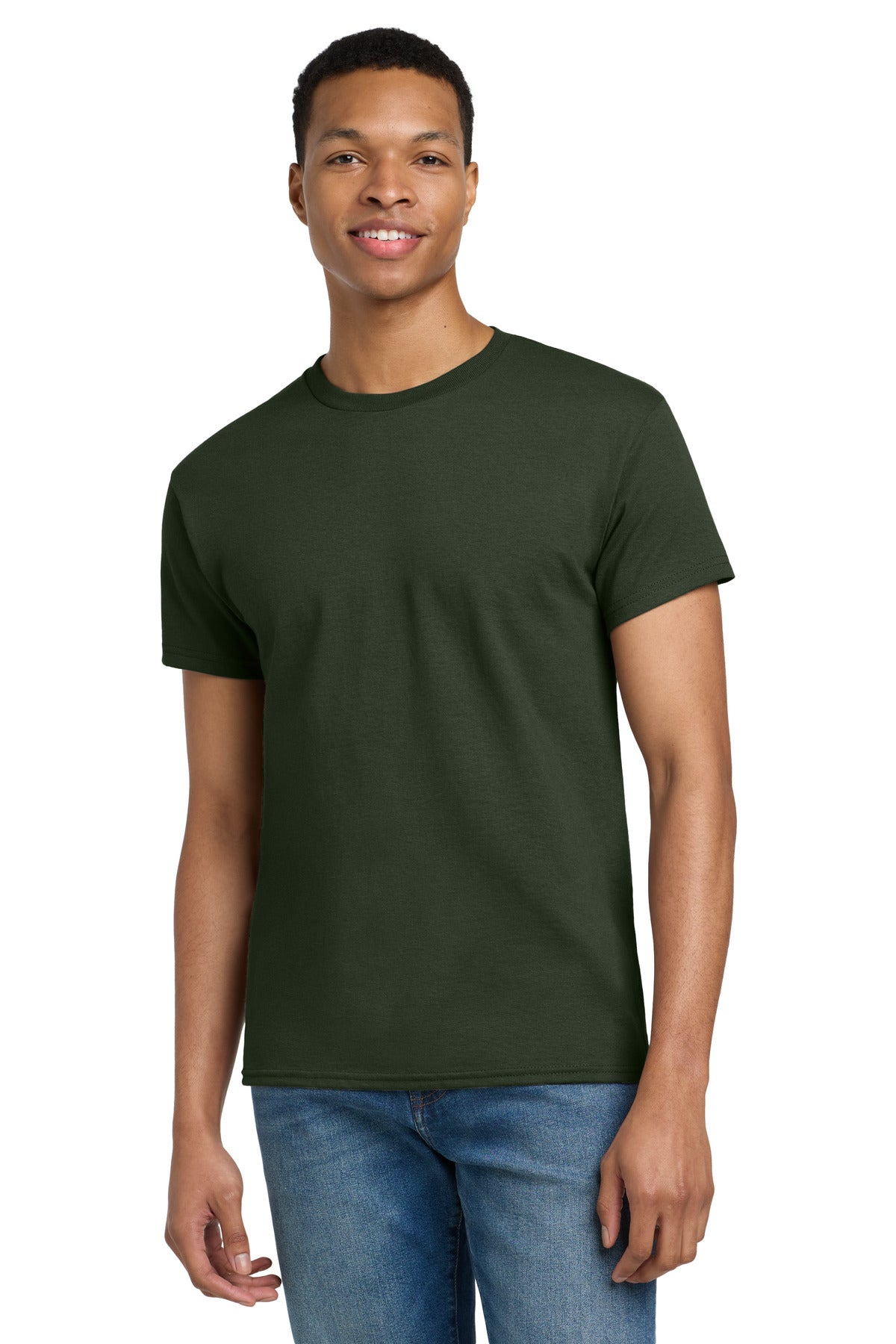 Gildan - Ultra Cotton 100% US Cotton T-Shirt.  2000 - Forest Green