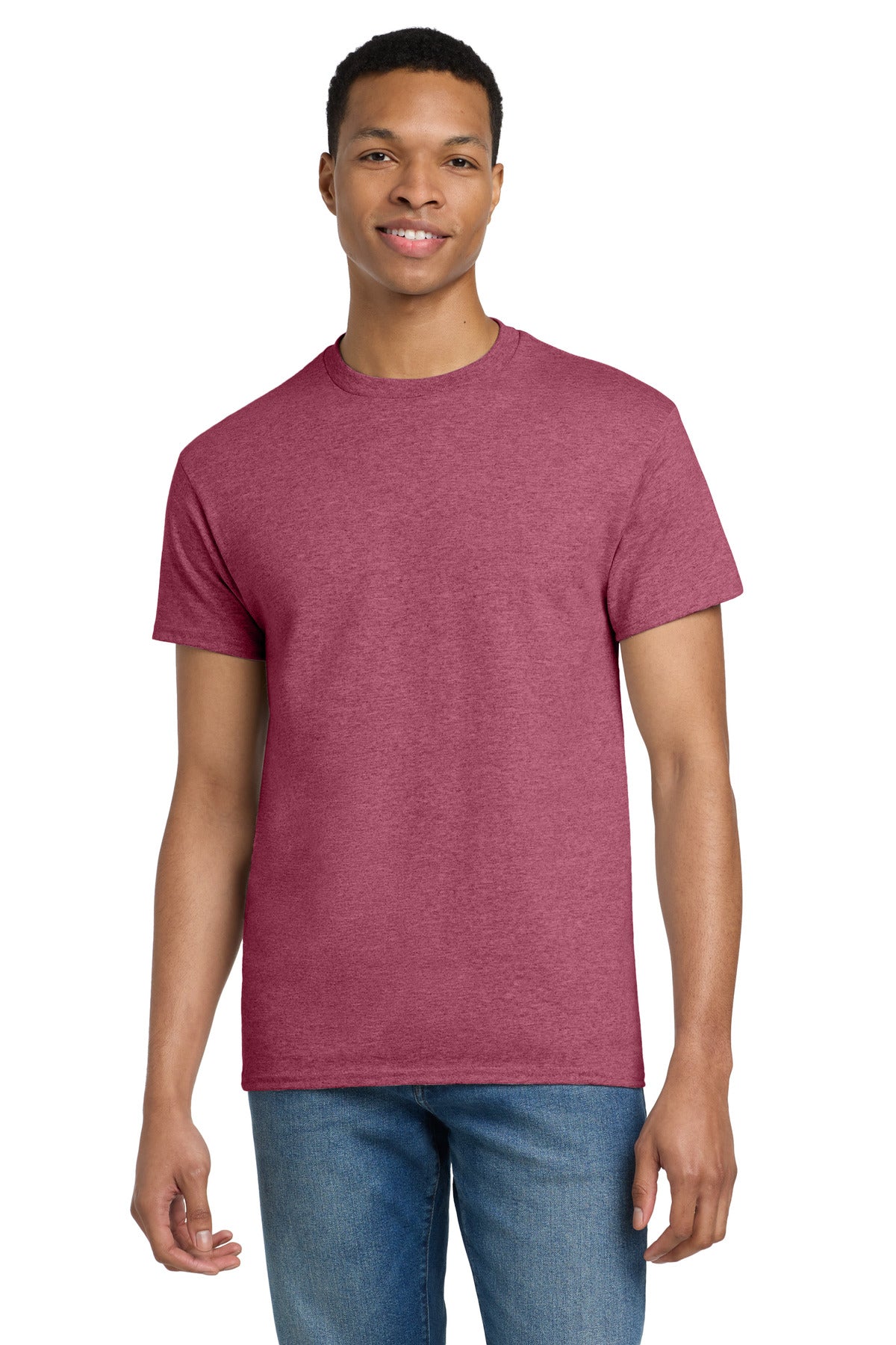 Gildan - Ultra Cotton 100% US Cotton T-Shirt.  2000 - Heathered Cardinal