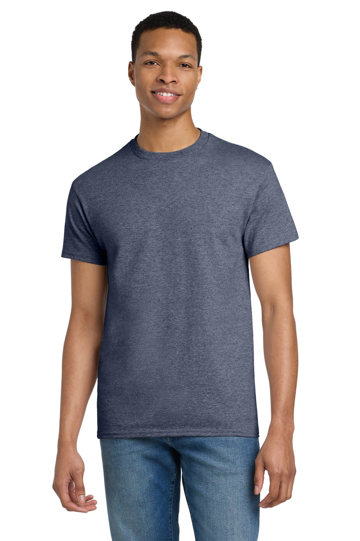 Gildan - Ultra Cotton 100% US Cotton T-Shirt.  2000 - Heathered Navy