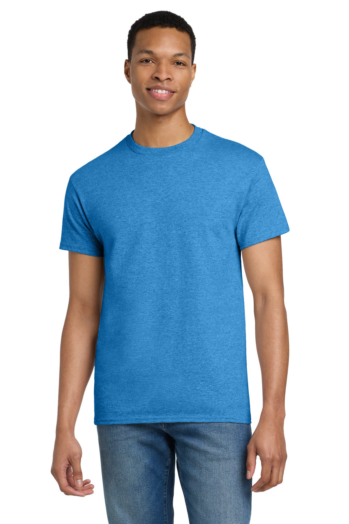 Gildan - Ultra Cotton 100% US Cotton T-Shirt.  2000 - Heathered Sapphire