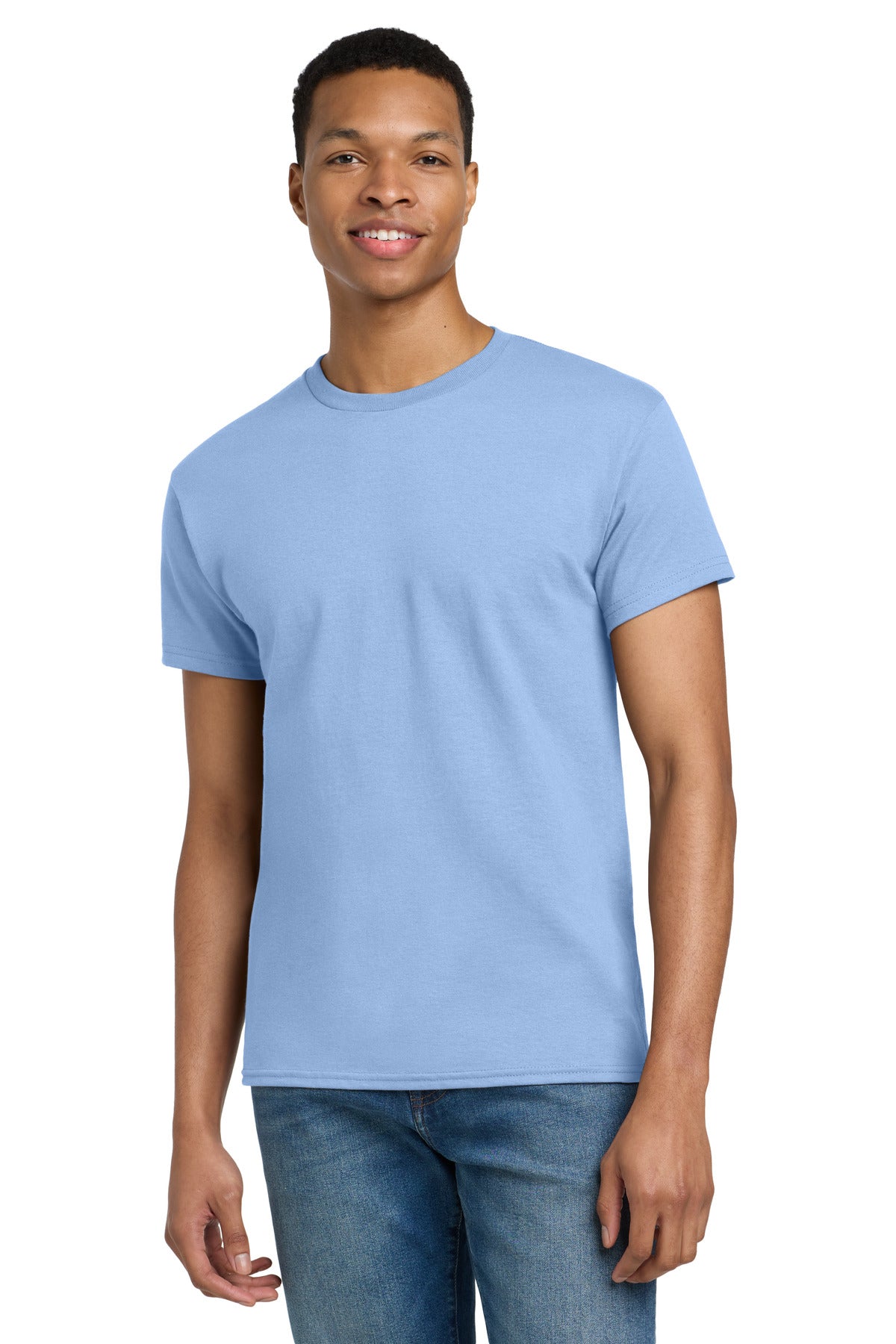 Gildan - Ultra Cotton 100% US Cotton T-Shirt.  2000 - Light Blue