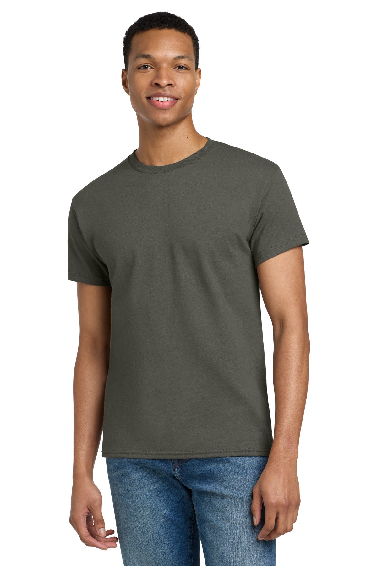 Gildan - Ultra Cotton 100% US Cotton T-Shirt.  2000 - Olive