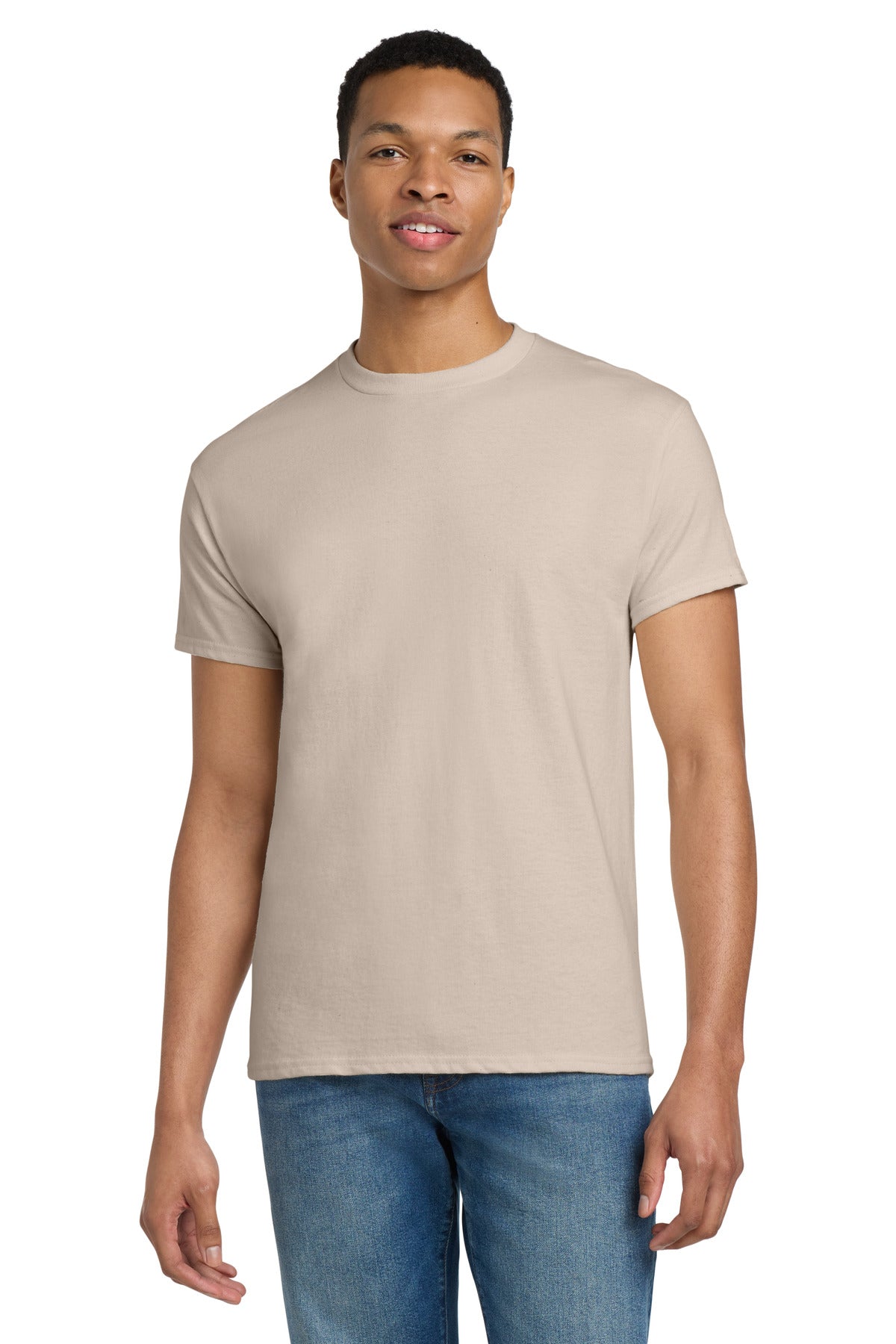 Gildan - Ultra Cotton 100% US Cotton T-Shirt.  2000 - Sand