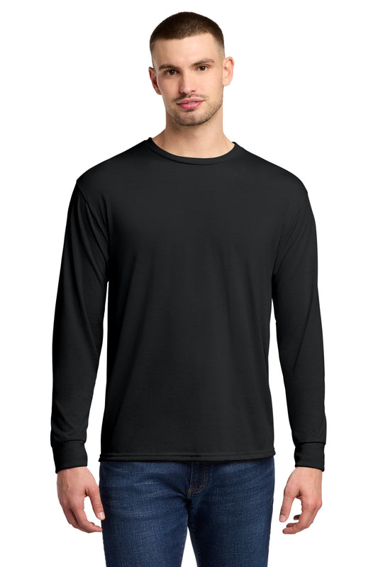 Jerzees Dri-Power 100% Polyester Long Sleeve T-Shirt 21LS - Black