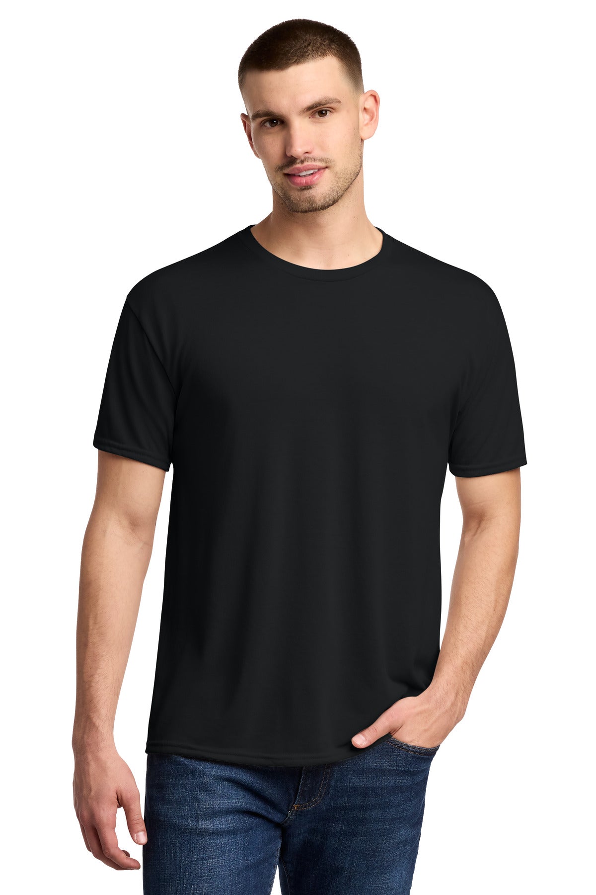 Jerzees Dri-Power 100% Polyester T-Shirt. 21M - Black