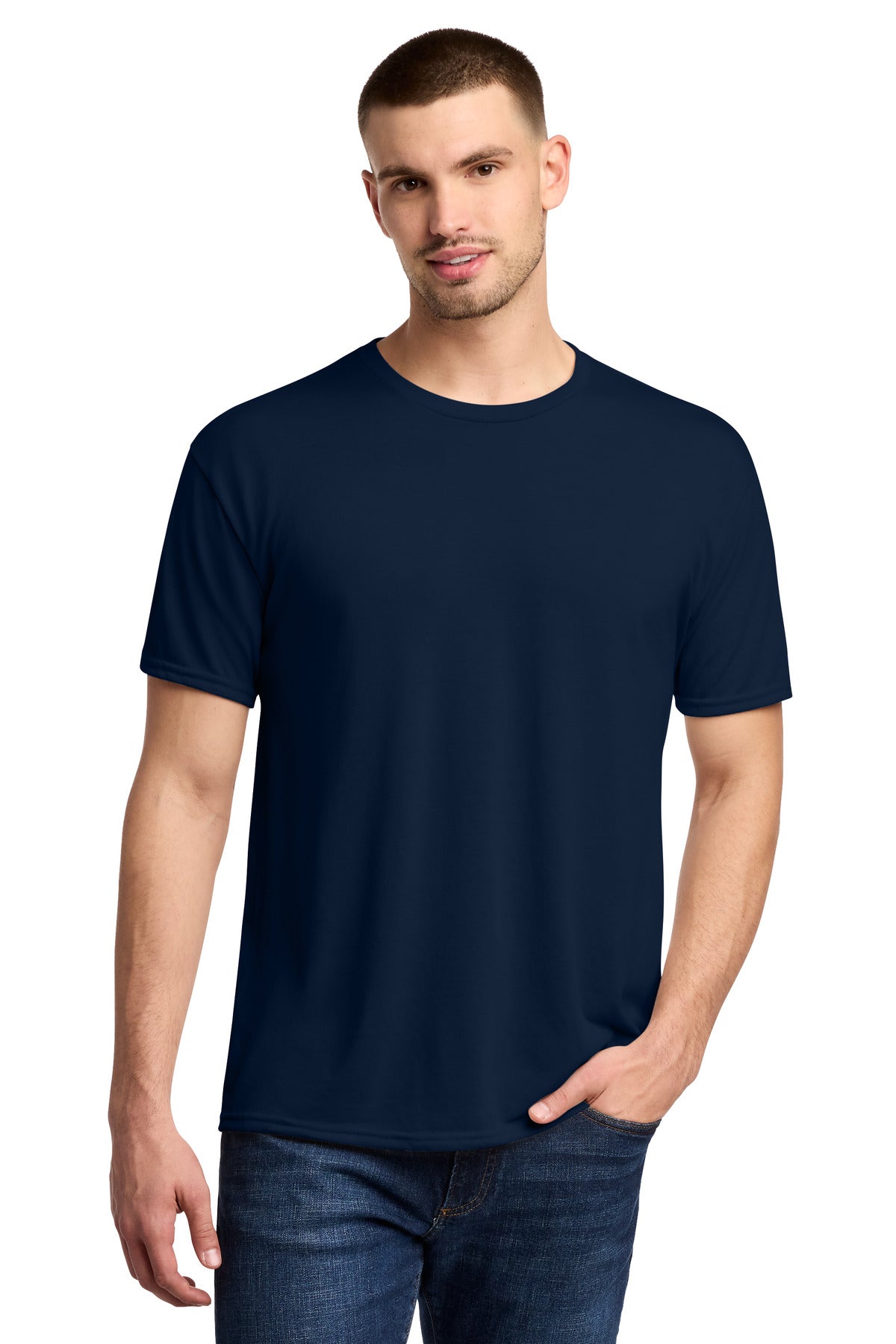 Jerzees Dri-Power 100% Polyester T-Shirt. 21M - J. Navy