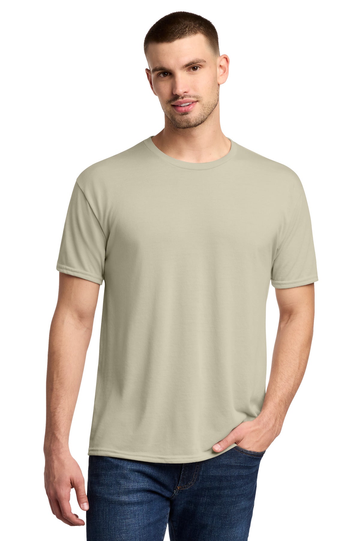 Jerzees Dri-Power 100% Polyester T-Shirt. 21M - Putty