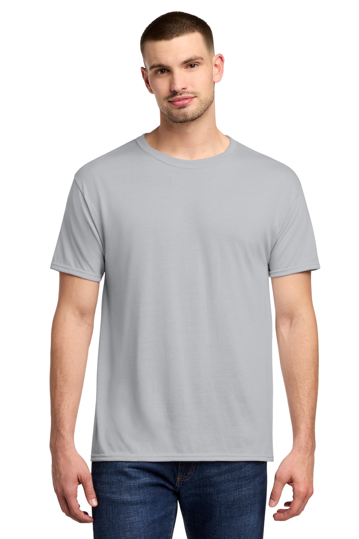 Jerzees Dri-Power 100% Polyester T-Shirt. 21M - Silver